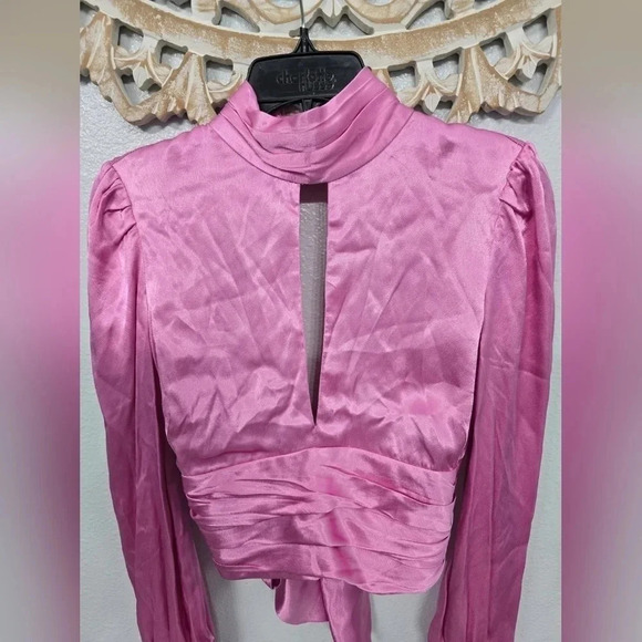 Bardot Louise Tie Top Vint Pink - Picture 8 of 11